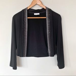 Calvin Klein Black Embellished Shrug/Bolero